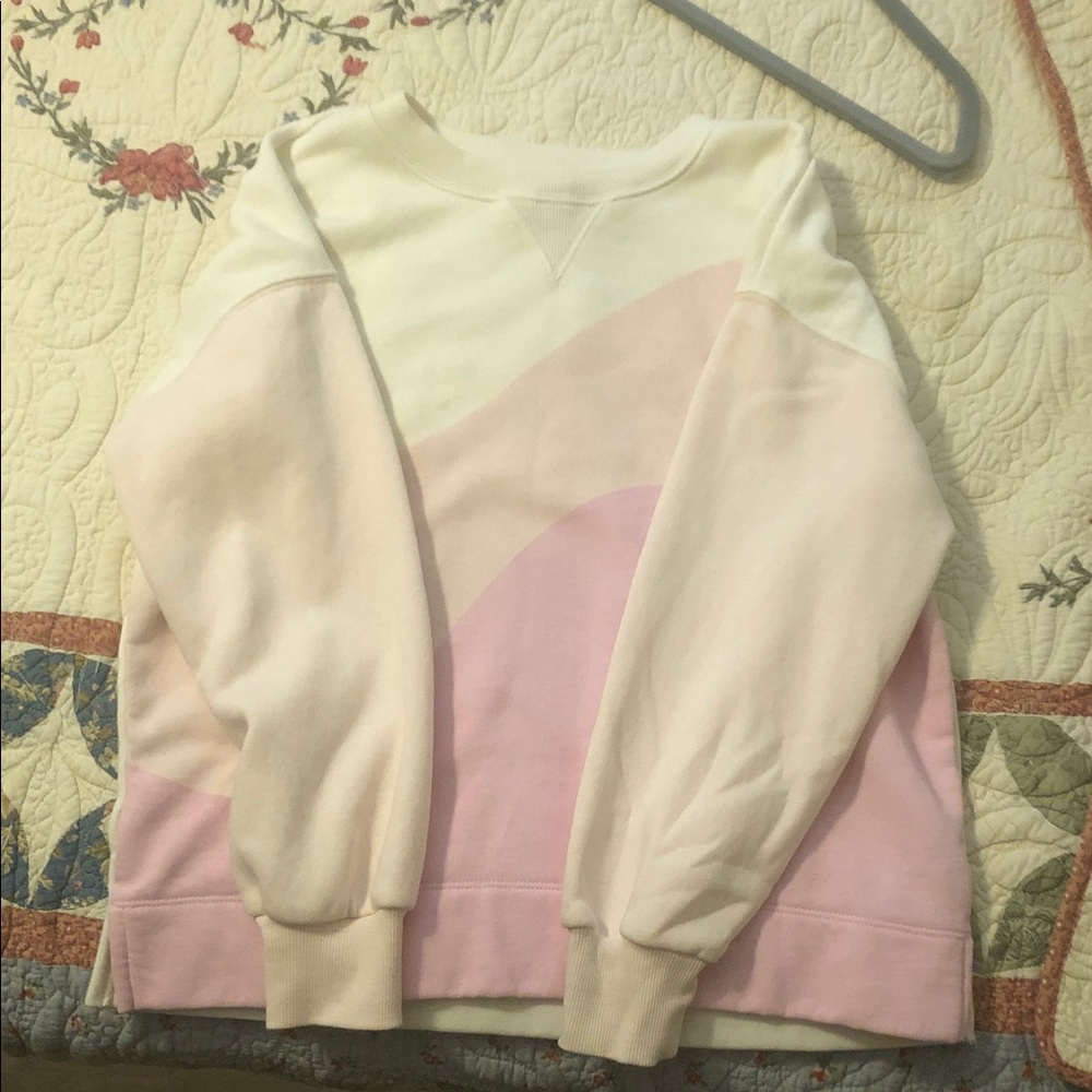 Old Navy kid's Pastel Pink and Cream Sweater